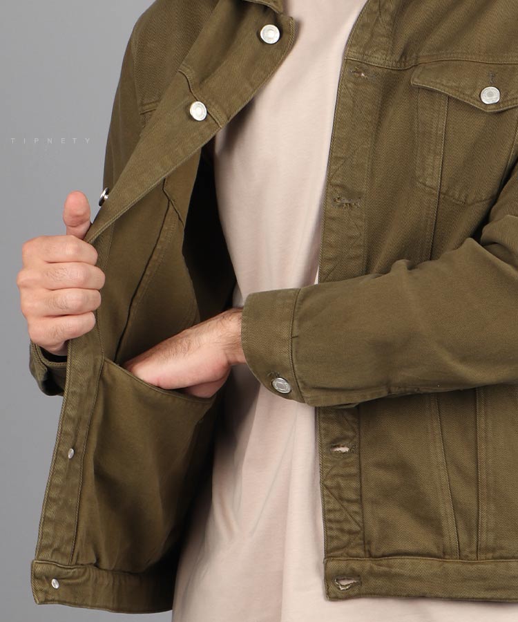                                                                                                                                                                                                                                                                                                                                                                                                                                                                                                                                                     فرمی استخوانی زیتونی مشکی کرم قهوه ای آجری   زمستانه کت کتان 5229  - تصویر 15