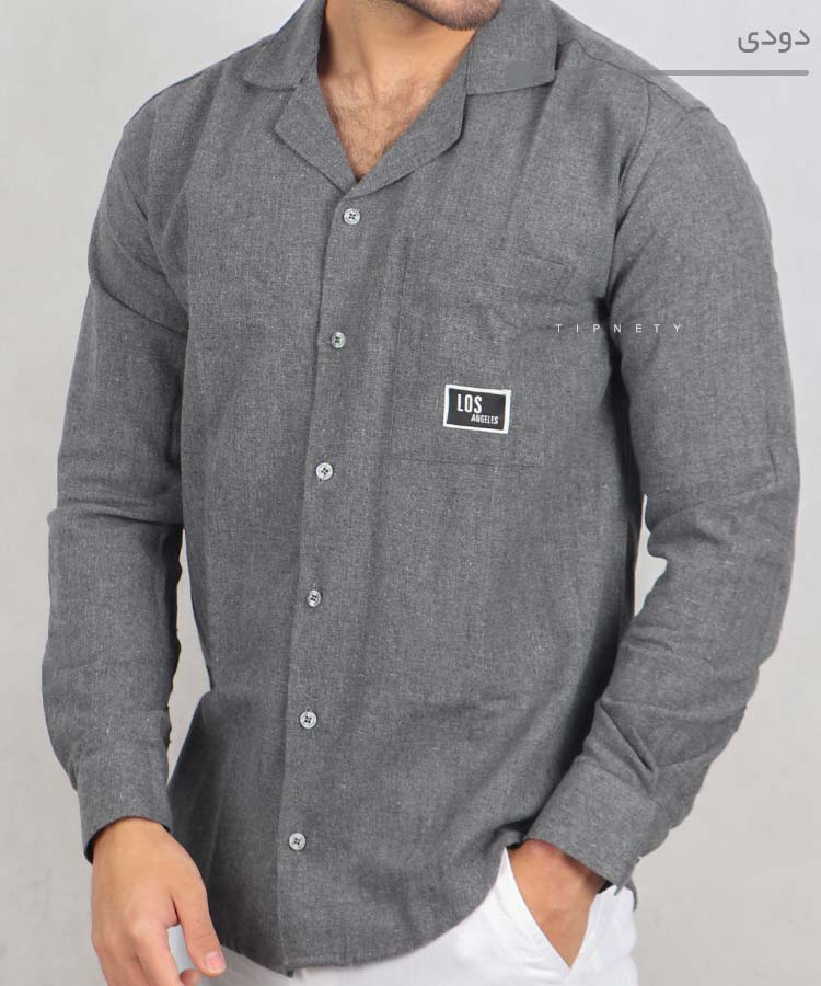                                                                                                                                                                         نسکافه ای خردلی یشمی سفید دودی مشکی پیراهن یقه انگلیسی 0329  - تصویر 5
