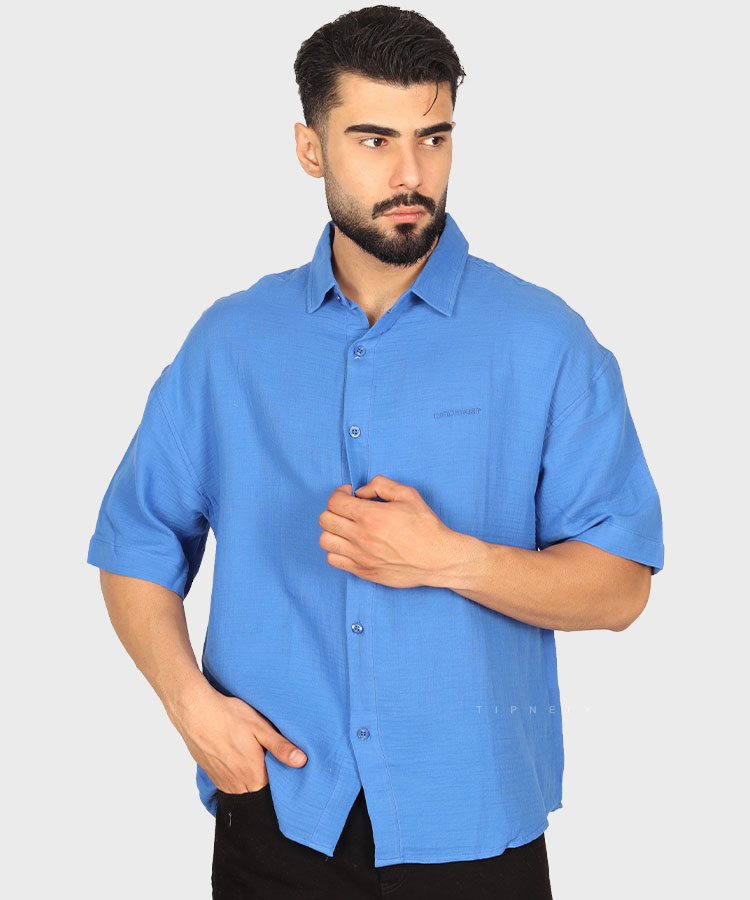 پیراهن باکسی لینن برند ماچینیست 0623