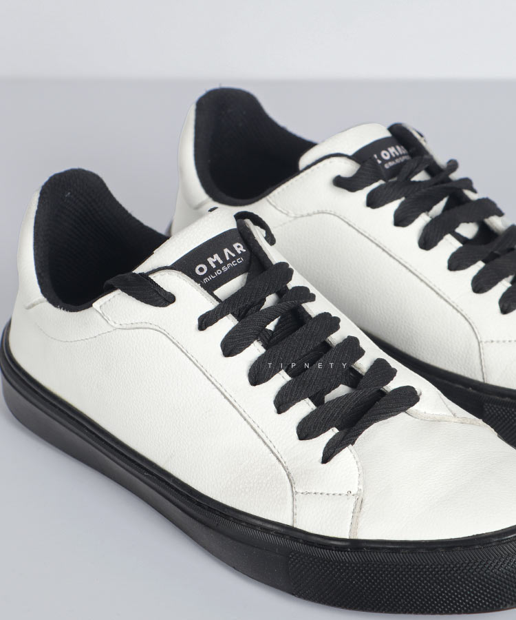 کفش ونس سفید مردانه لژ مشکی 2970