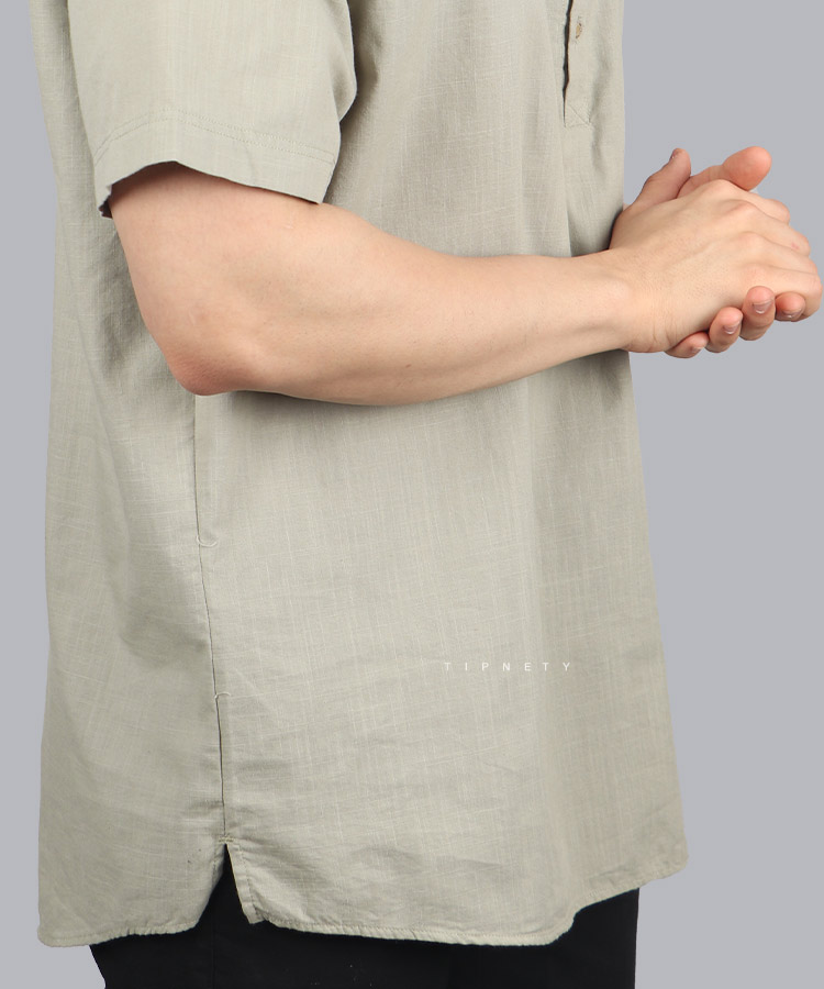                                                 زیتونی سفید دارچینی پیراهن لش 5147  - تصویر 10