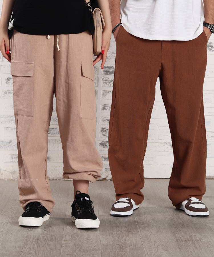 شلوار لینن بگ مردانه برند Vamos کد 0336