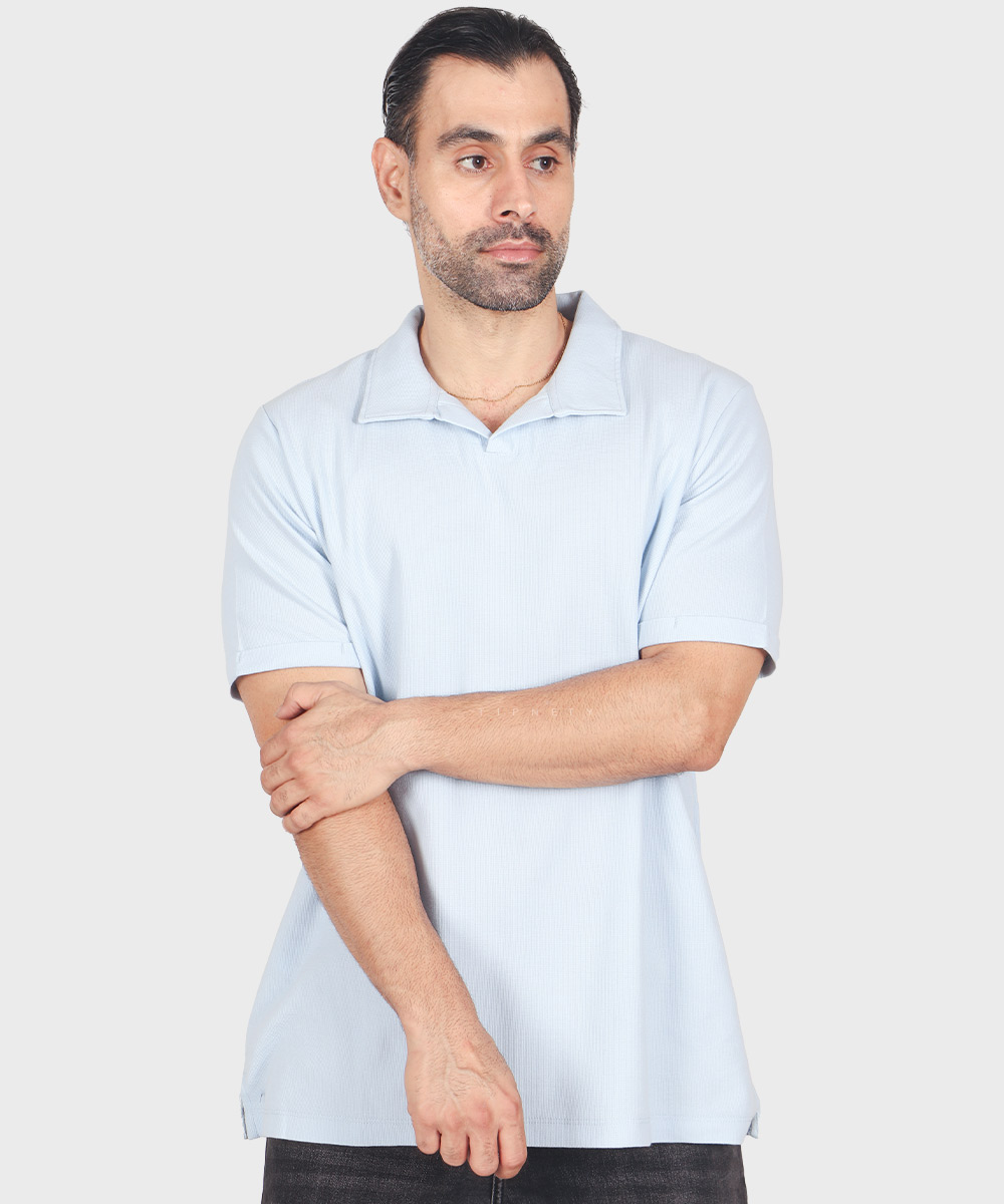                                     کرم روشن سورمه ای دودی صدری خاکی یشمی آبی روشن مشکی تیشرت یقه دار 1741  - تصویر 16