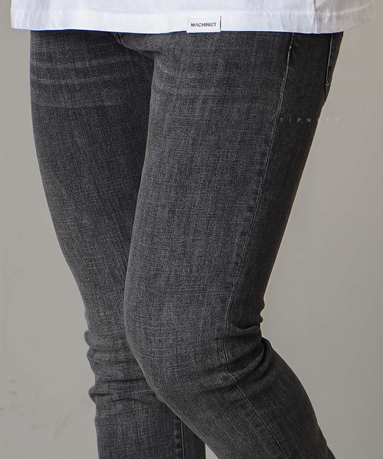 شلوار جین اسلیم مردانه ذغالی 4046