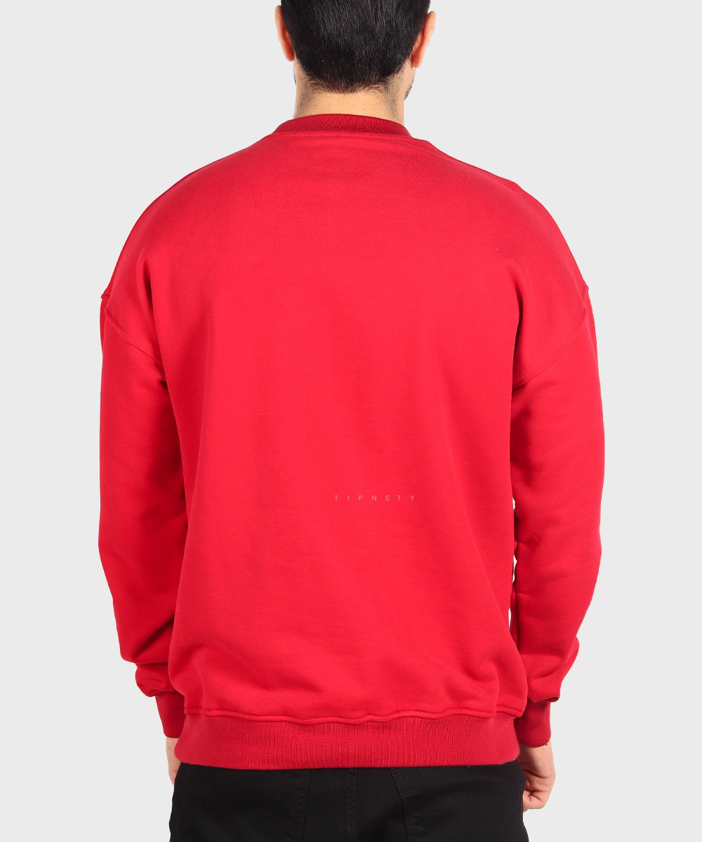         سورمه ای لجنی قرمز پاییزه پلیور 1786  - تصویر 19