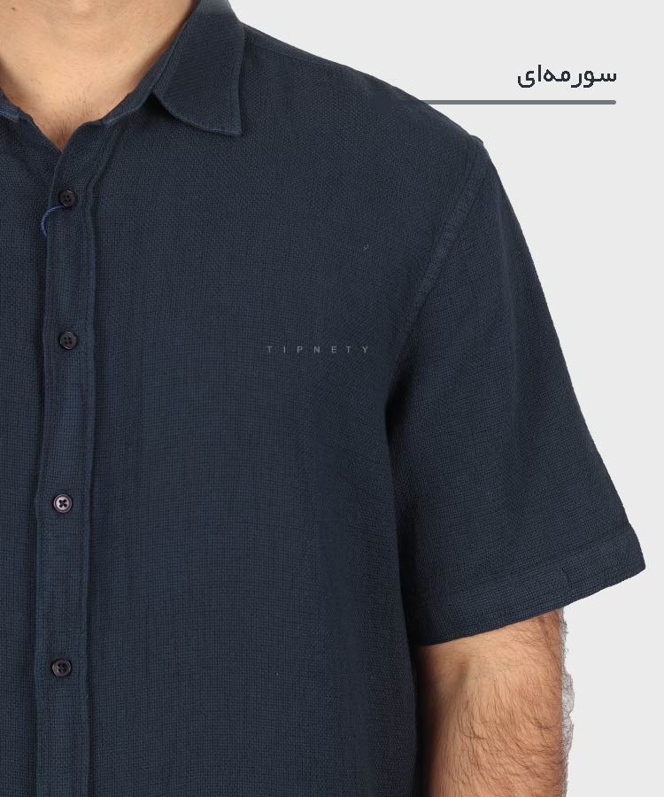                                                   طوسی روشن سورمه ای لجنی آبی روشن پیراهن لش 5456  - تصویر 5