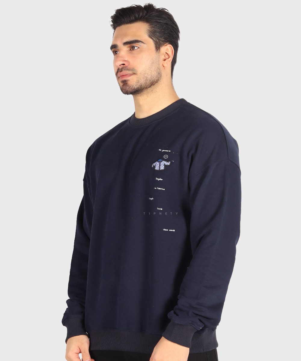         سورمه ای لجنی قرمز پاییزه پلیور 1786  - تصویر 9