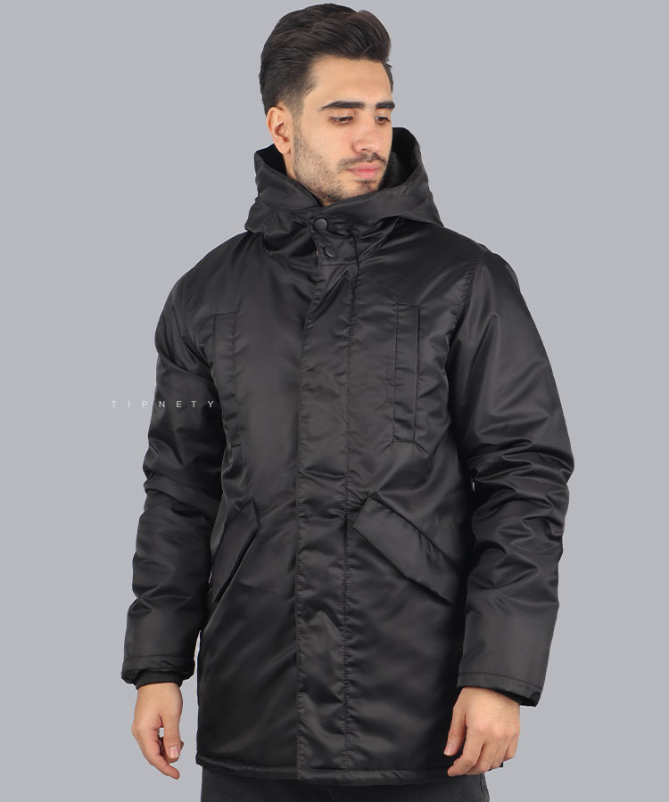                                                                                                                                                                 سبز مشکی سورمه ای زمستانه کاپشن 6601  - تصویر 3