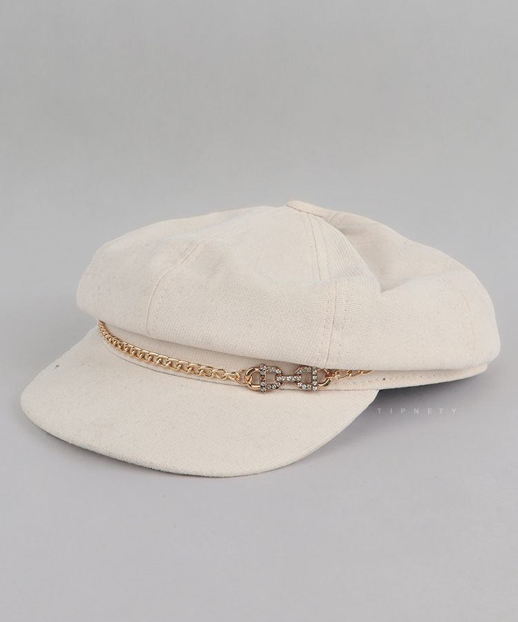 کلاه بیکر کپ ساده و زنجیر دار 6269