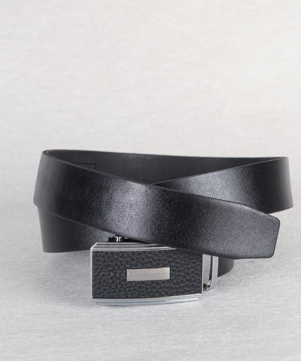 کمربند ریلی مردانه مشکی مستطیلی 5496