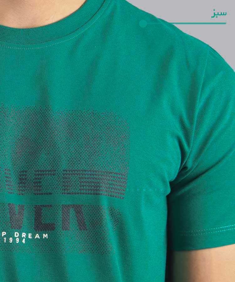             مشکی نفتی سبز سفید طوسی   تیشرت چاپی 1615  - تصویر 7
