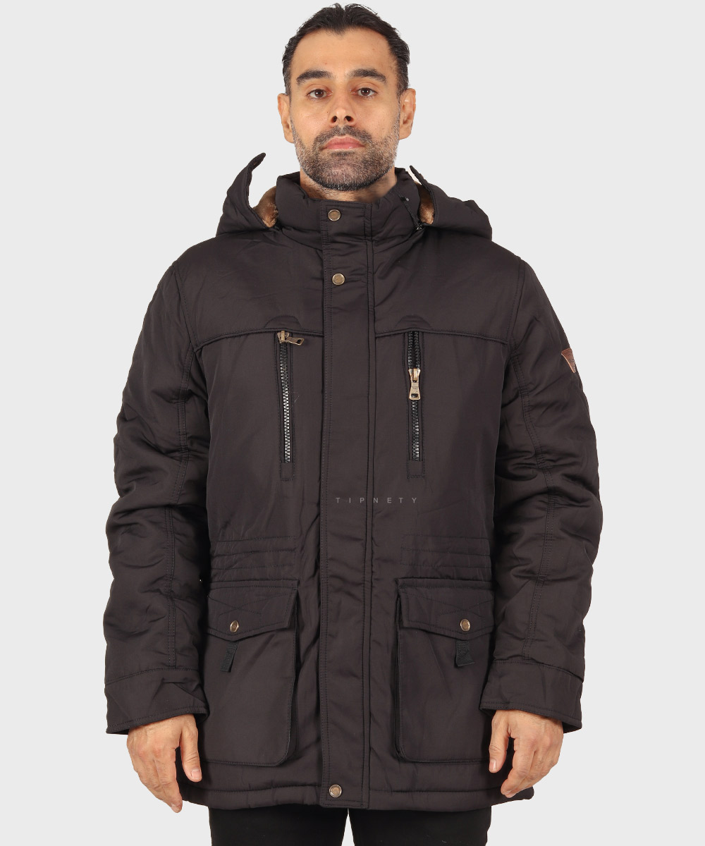                 لجنی شتری مشکی زمستانه کاپشن 1922  - تصویر 3