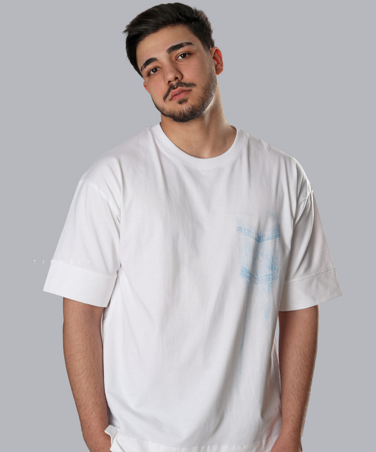 تیشرت لش طرح دار مردانه 1989