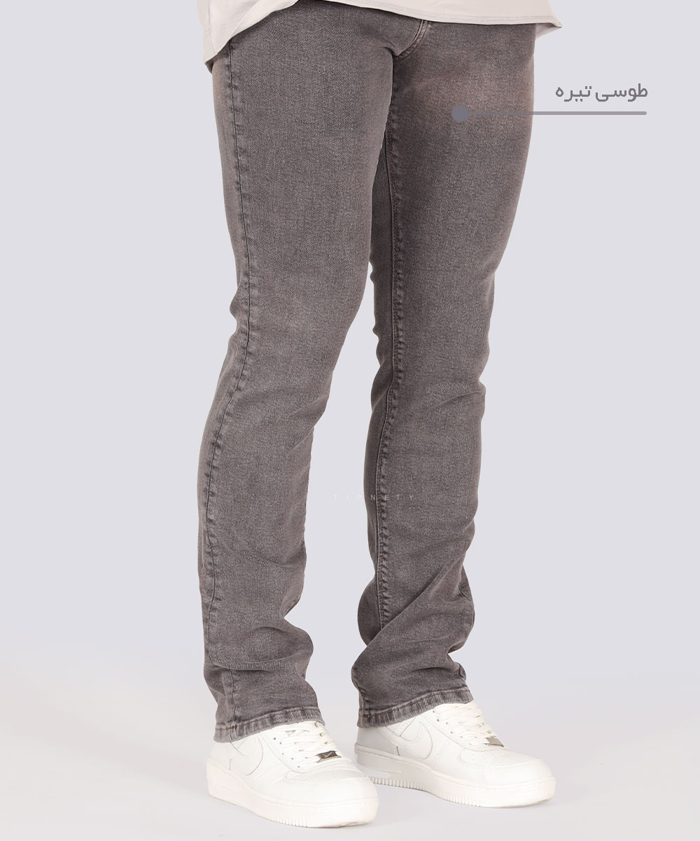           آبی تیره آبی یخی طوسی تیره ذغالی شلوار جین اسلیم 3785  - تصویر 3