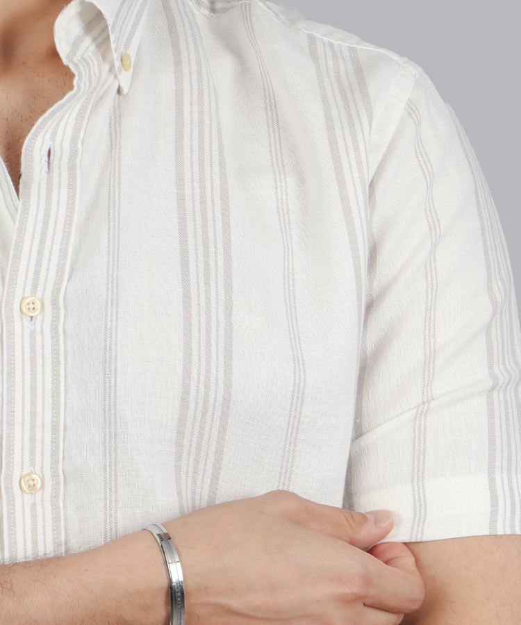 پیراهن آستین کوتاه مردانه کنفی 1158