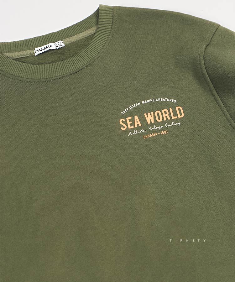                             زیتونی پاییزه پلیور 1267  - تصویر 5