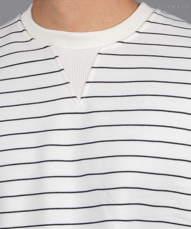                                                   لجنی ملانژ                                                     سفید مشکی پاییزه پلیور 1240  - تصویر 4