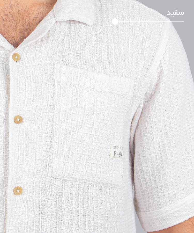                         سفید شکلاتی مشکی پیراهن یقه انگلیسی 0854  - تصویر 5