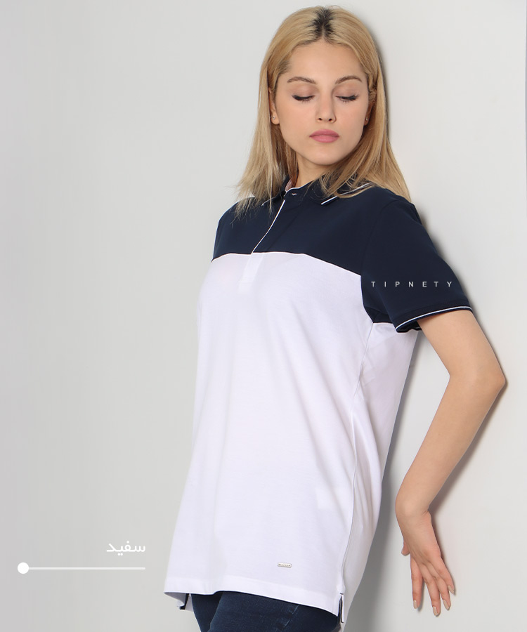                                                                                                                                                                     سورمه ای مشکی شتری سفید بنفش لجنی قرمز تیشرت یقه دار 0313  - تصویر 8