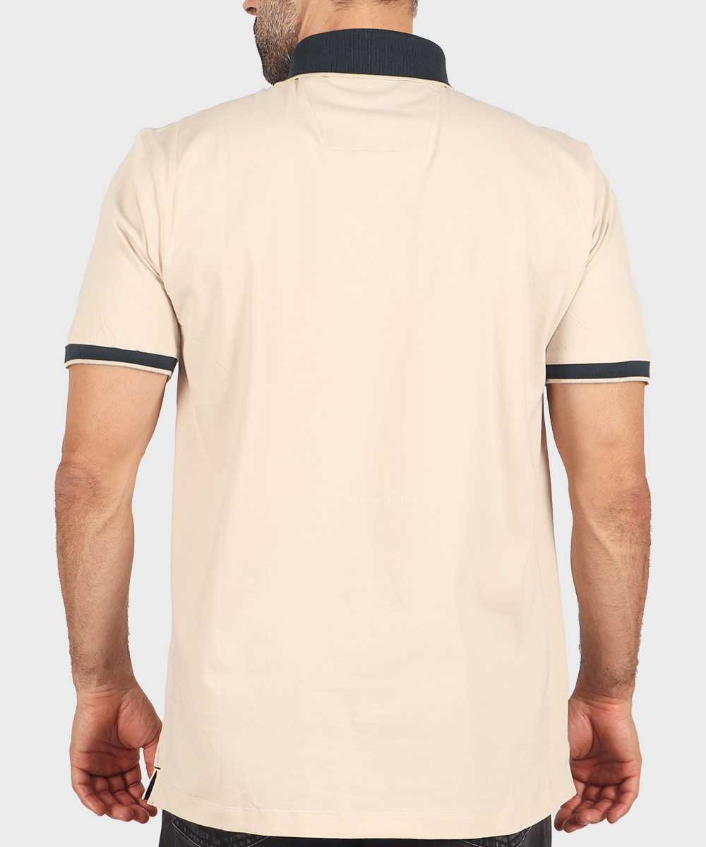                                                   سفید سورمه ای کرم روشن مشکی تیشرت یقه دار 0597  - تصویر 7