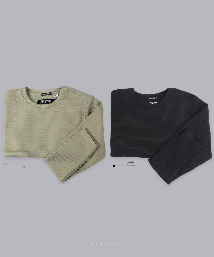                                                                                                                                                                                                                                                 سفید مشکی دودی لجنی یشمی سورمه ای صدری پاییزه تیشرت 5266  - تصویر 7