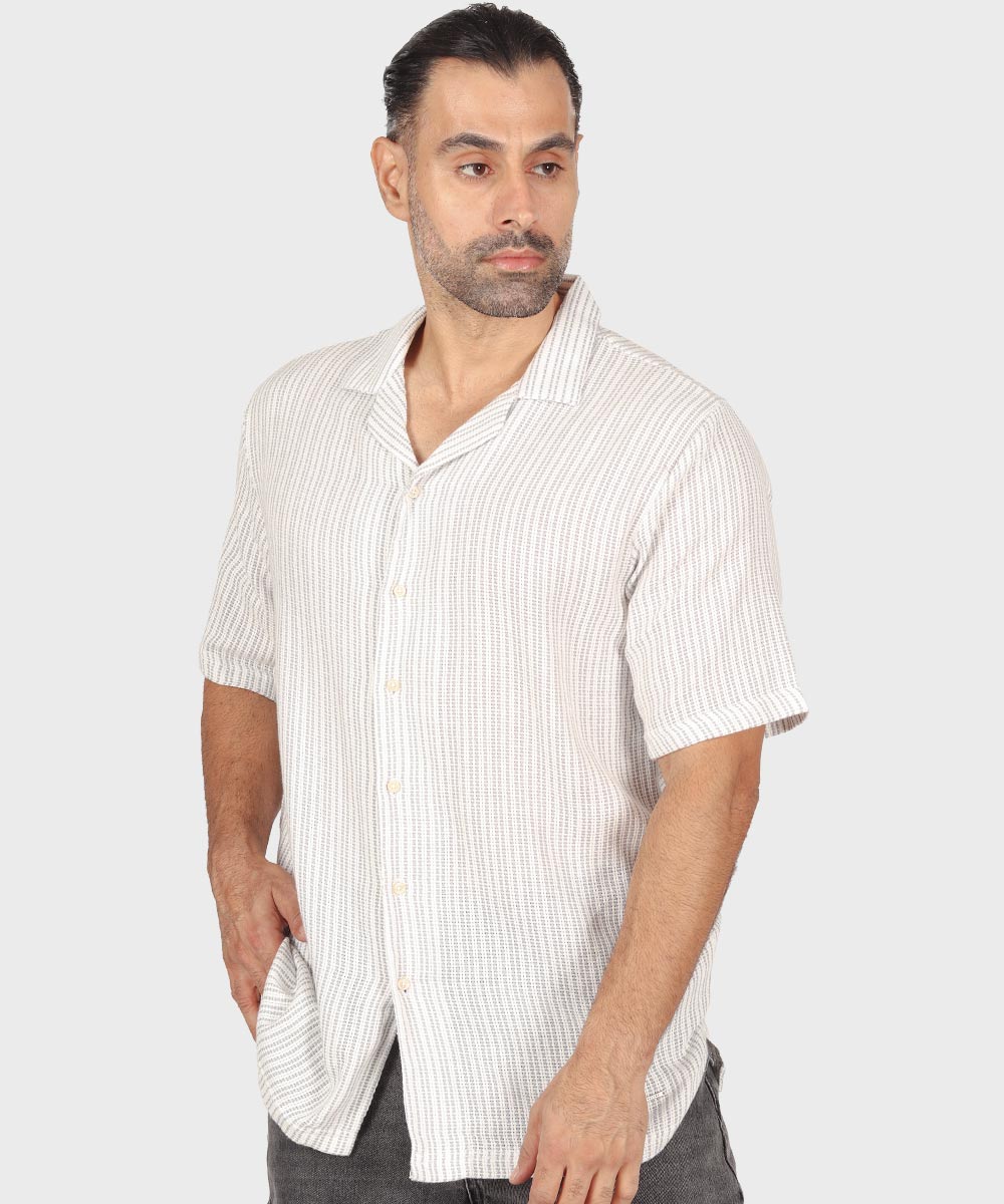 پیراهن مردانه کنفی و یقه انگلیسی 1317