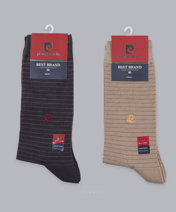 جوراب ساق بلند مردانه راه راه 9805