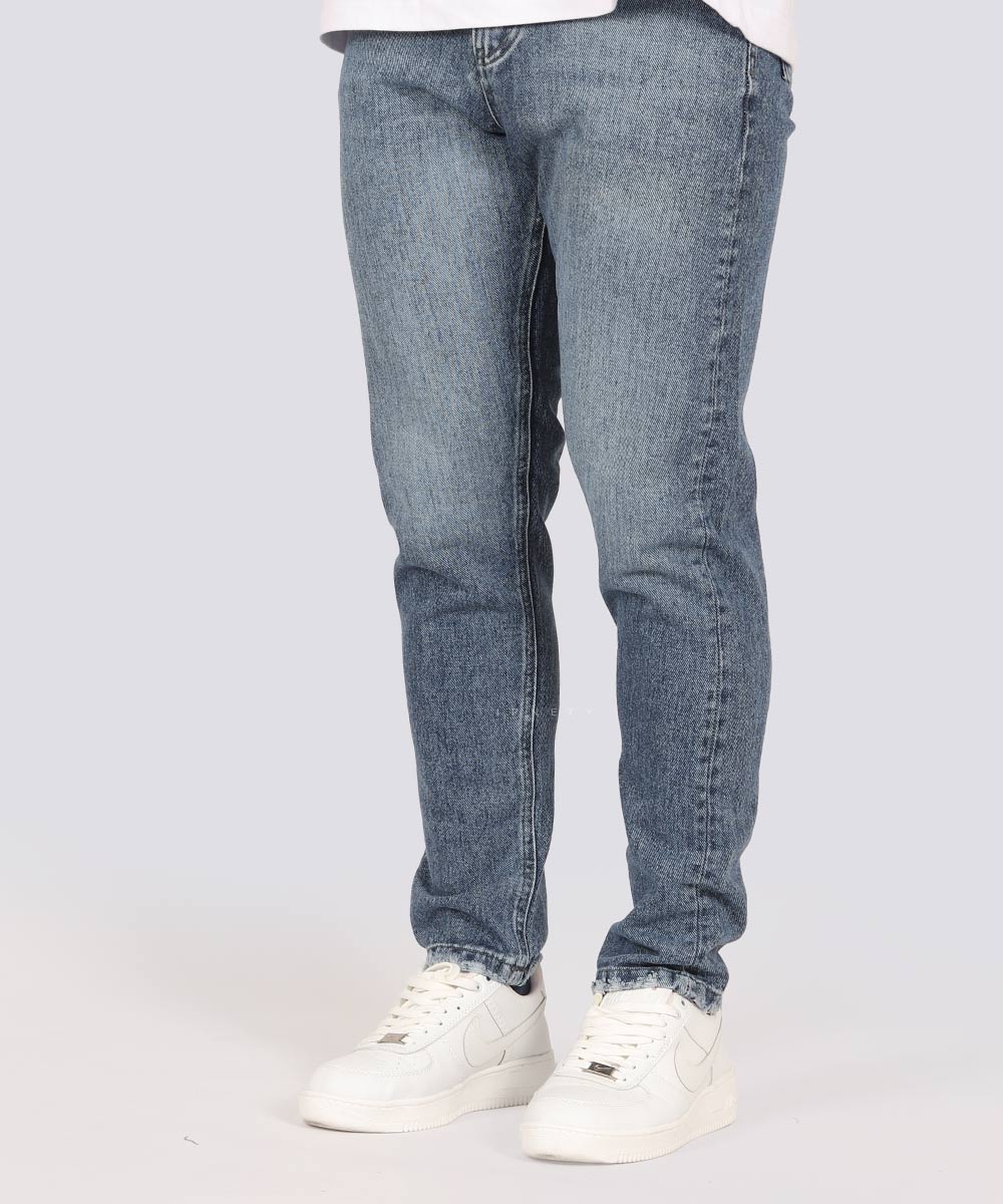       آبی روشن آبی تیره شلوار جین مام فیت 0668  - تصویر 3