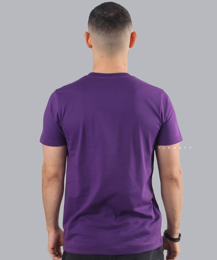 تیشرت ساده بنفش مردانه برند تیپ نتی 9157