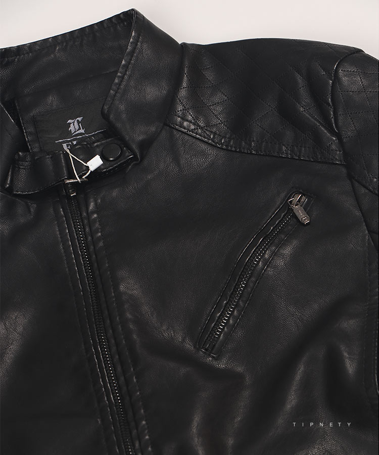 کت چرم مردانه ساده 2318