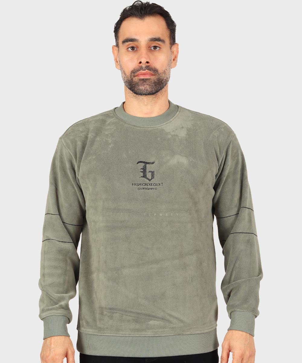                                     دودی شیری مشکی شکلاتی سبز پاییزه پلیور 9979  - تصویر 3