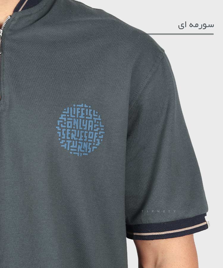                       لجنی مشکی یشمی طوسی روشن سورمه ای استخوانی سفید دودی تیشرت لش 4201  - تصویر 11