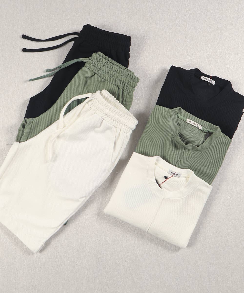                                     طوسی سفید نوک مدادی سبز مشکی کرم نسکافه ای نفتی راحتی ست 1286  - تصویر 2