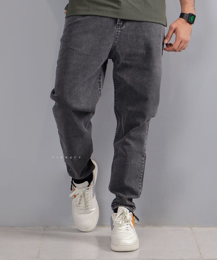 شلوار جین مام استایل مردانه دودی 0223