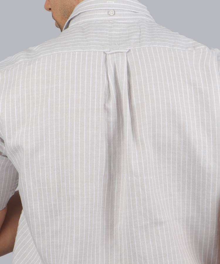                                 طوسی پیراهن آستین کوتاه کلاسیک 4361  - تصویر 4