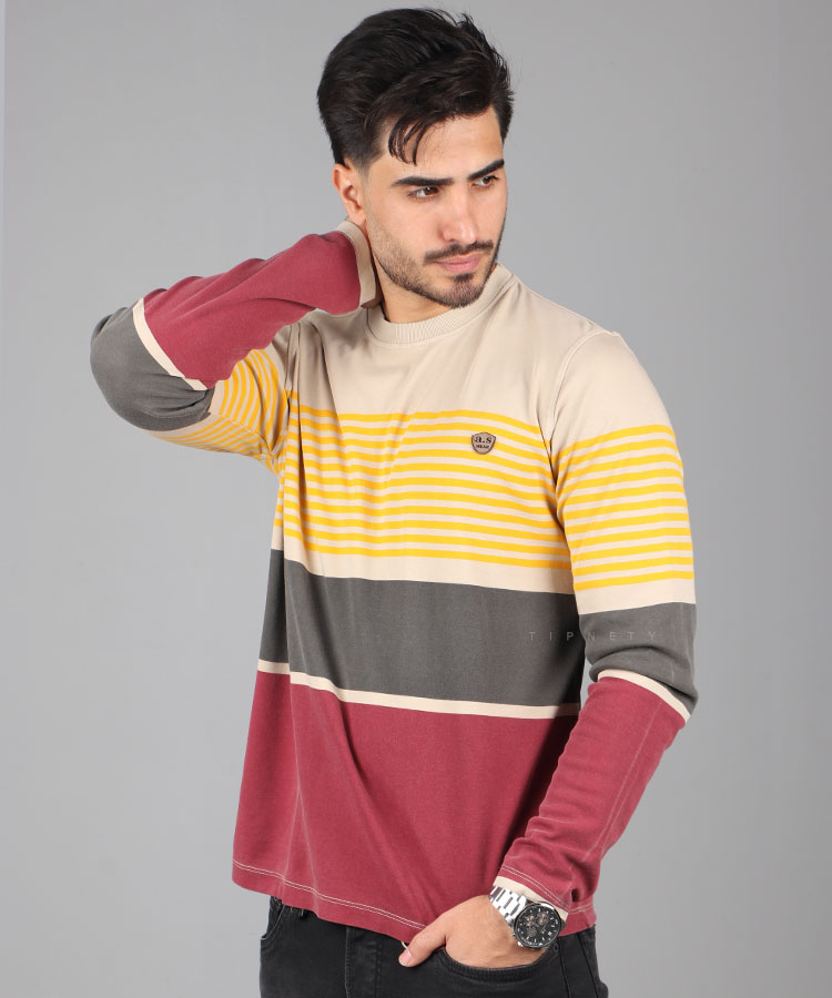                                                                                                                                             سفید کرم آبی سبز پاییزه تیشرت 0903  - تصویر 6