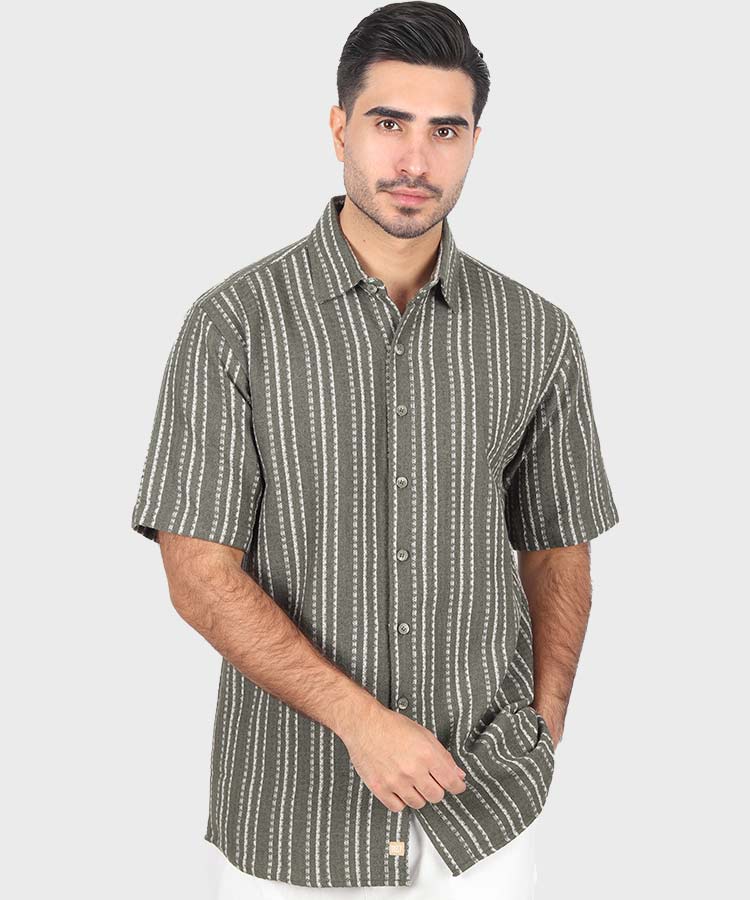 پیراهن مردانه لش و آستین کوتاه 4346