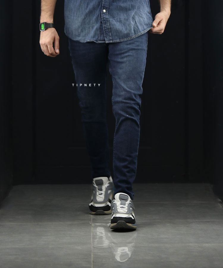 شلوار جین اسکینی مردانه سورمه ای 1056