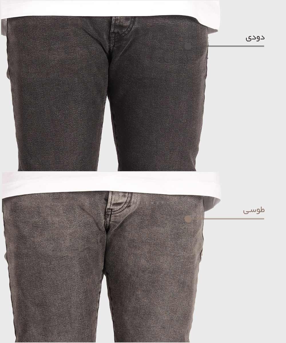   تیره           تیره           تیره طوسی ذغالی دودی شلوار جین اسکینی 1085  - تصویر 4