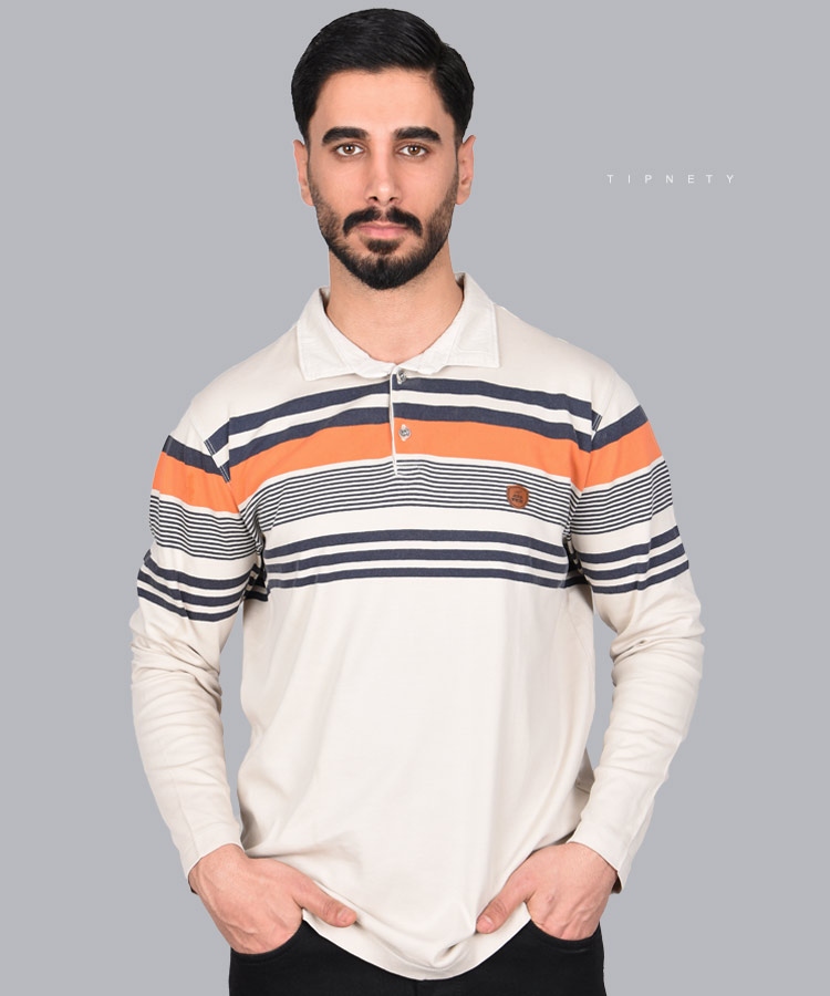 تیشرت یقه دار مردانه آستین بلند 1233