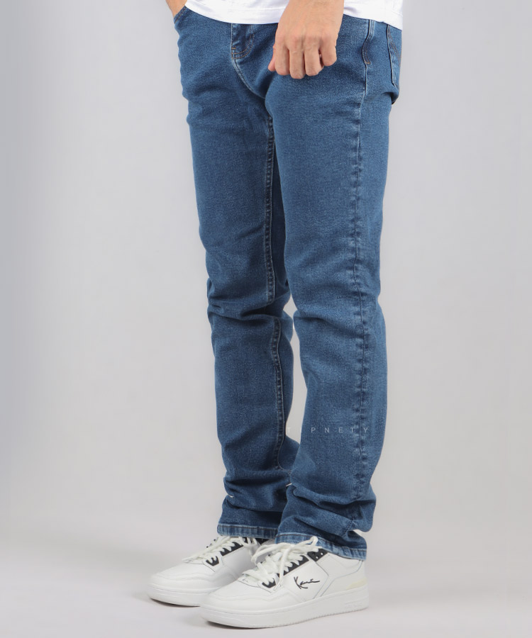شلوار جین راسته مردانه آبی 3800