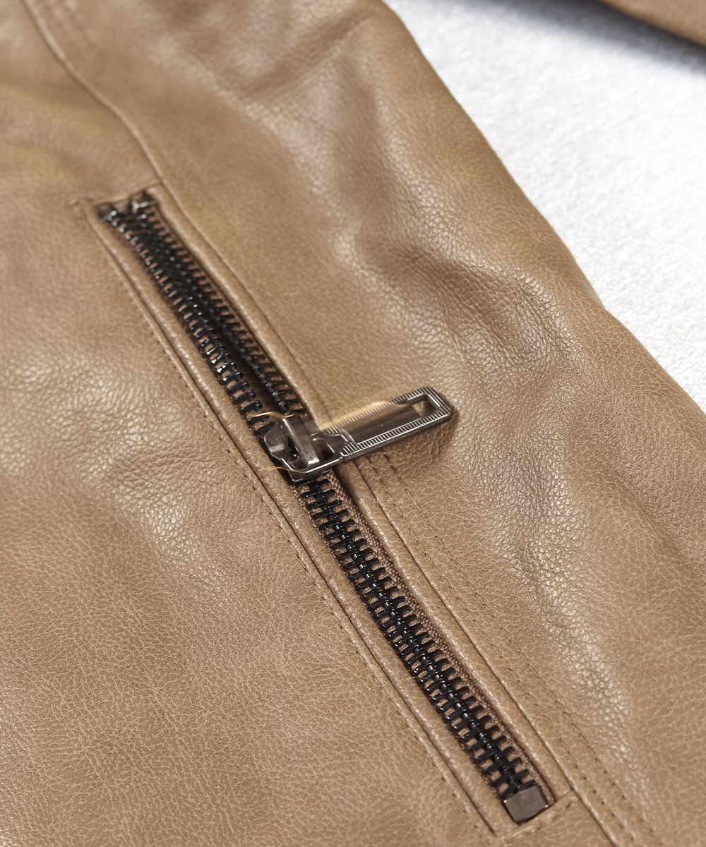                         عسلی خاکی مشکی زمستانه کت چرم 8822  - تصویر 18