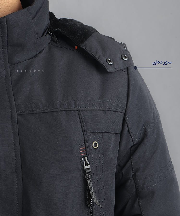                                                                                                                 سبز سورمه ای خاکی زمستانه کاپشن 0289  - تصویر 7