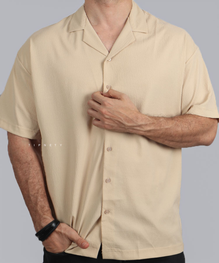                                                                                                                 سفید مشکی کرم پیراهن یقه انگلیسی 1820  - تصویر 8