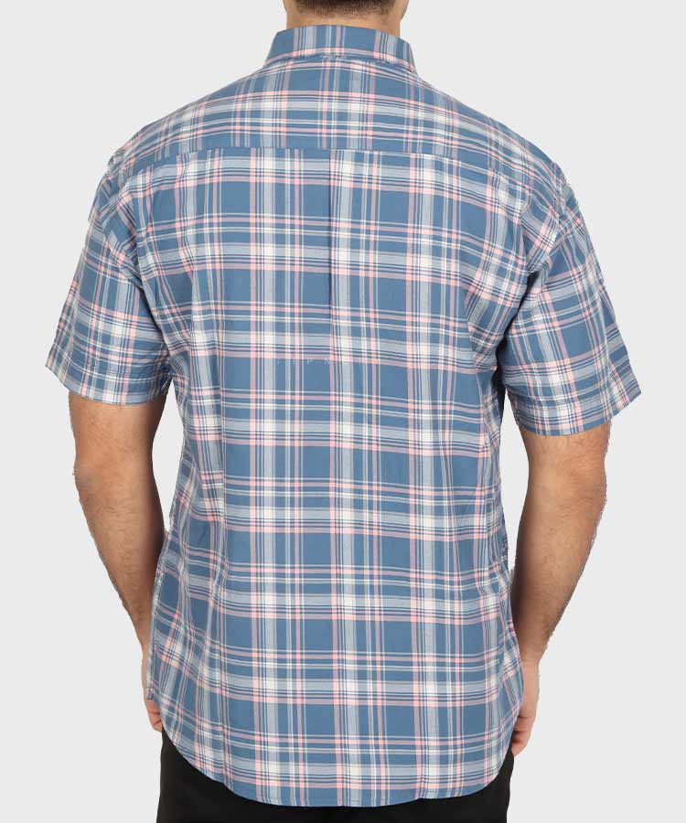         صورتی پیراهن آستین کوتاه کلاسیک 0933  - تصویر 3