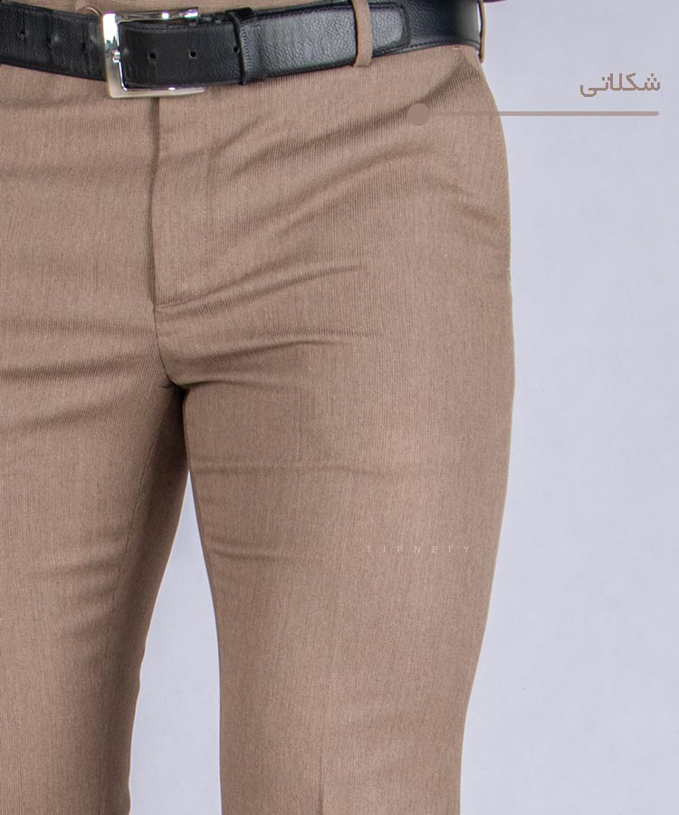                                                                                                                                                                                                                   شکلاتی مشکی نوک مدادی سورمه ای ذغالی طوسی شلوار پارچه ای راسته 0124  - تصویر 5