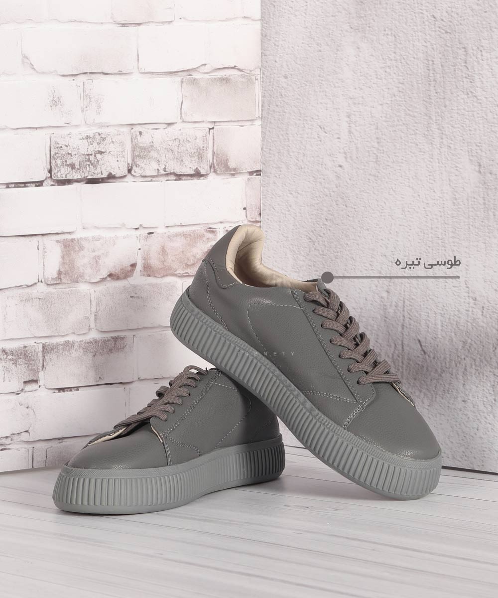           سفید شکلاتی سبز طوسی تیره کفش کژوال 0091  - تصویر 8