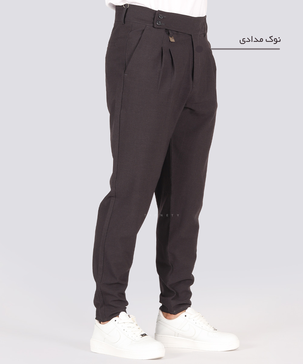         روشن       کرم مشکی سبز کرم روشن شکلاتی ذغالی شلوار پارچه ای فیت 0480  - تصویر 9