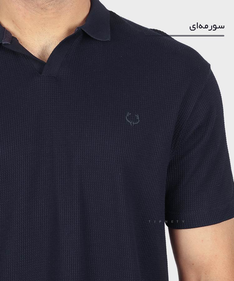                     سورمه ای کرم سفید سبز تیشرت یقه دار 2060  - تصویر 8