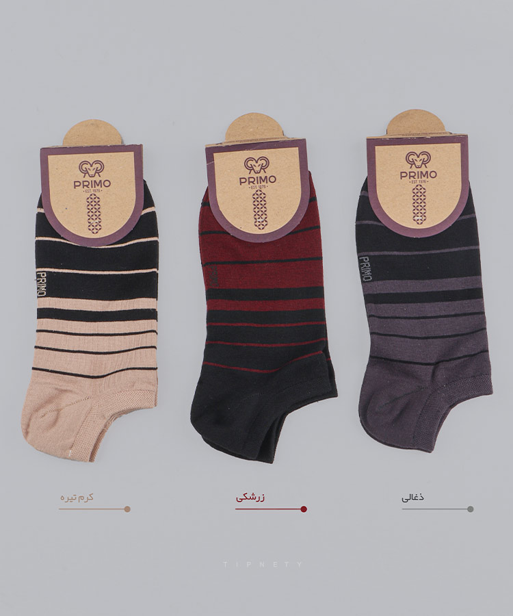                                                                                                                سبز کرم تیره ذغالی زرشکی ملانژ سفید جوراب مچی 9193  - تصویر 3